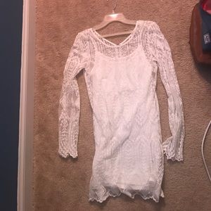 A white lace dress